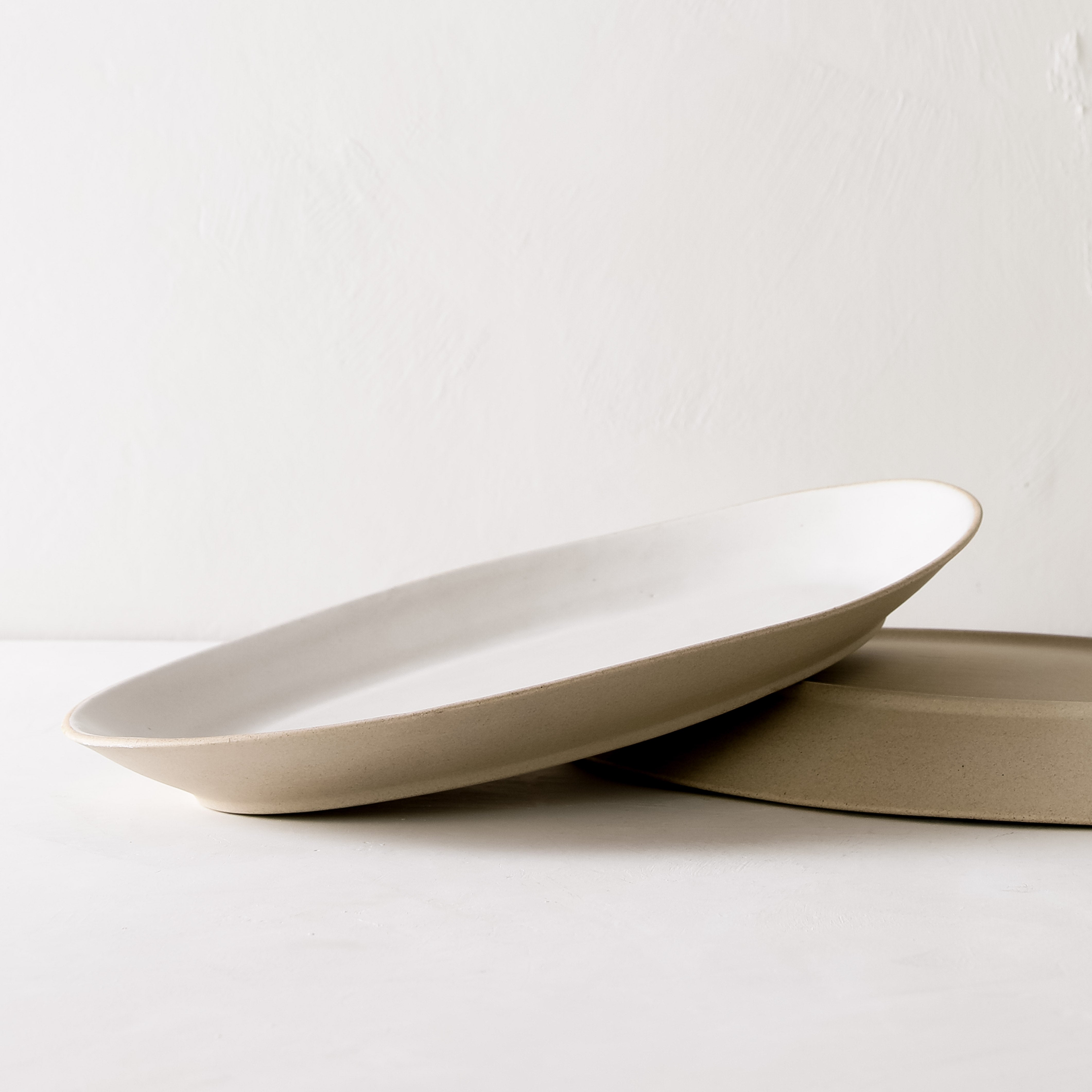 Oval Serving Platter | Raw Stoneware
