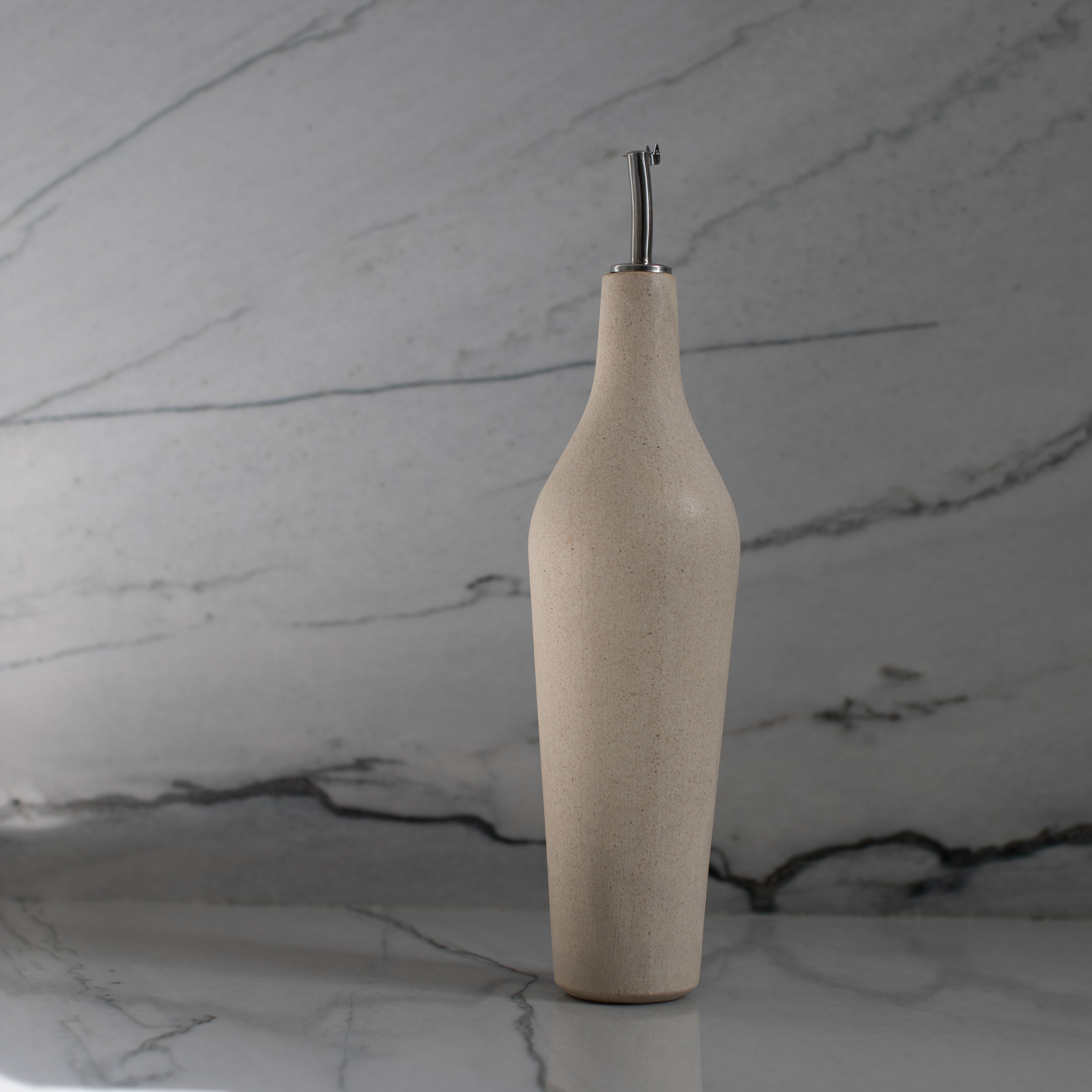 Seconds | Minimal Oil Cruet | Raw Stoneware